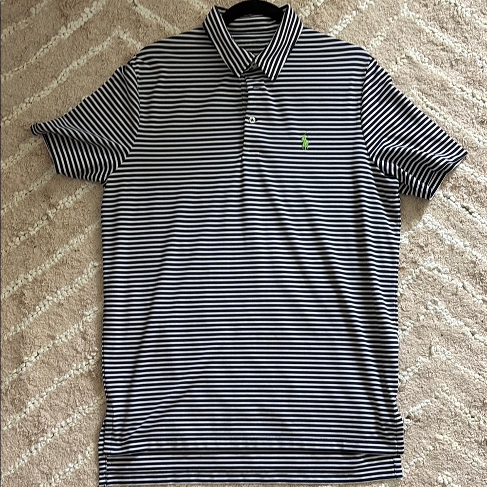 Polo by Ralph Lauren Black and White Striped Polo Shirt